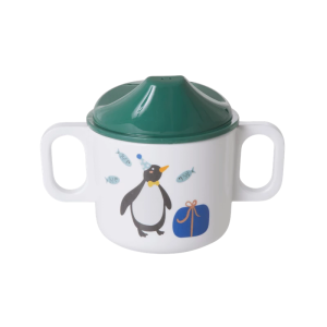 RICE. Παιδικό ποτήρι μελαμίνης με χερούλια και καπάκι - Πράσινο - Party Animal