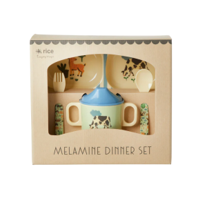 RICE. Σετ φαγητού Φάρμα (μπλε)