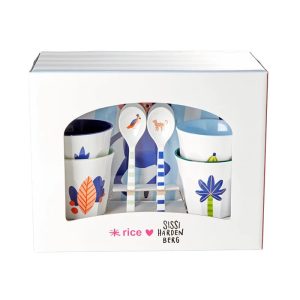 RICE. Σετ φαγητού 4 ατόμων για γενέθλια "Ζούγκλα" (μπλε-πολύχρωμο)