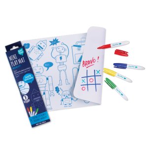 SUPER PETIT. Σουπλά σιλικόνης για ζωγραφική διπλής όψης Mini "Ρομπότ"